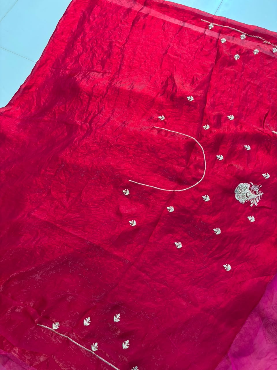 Royal Diamond Embroidered Designer Fancy Saree