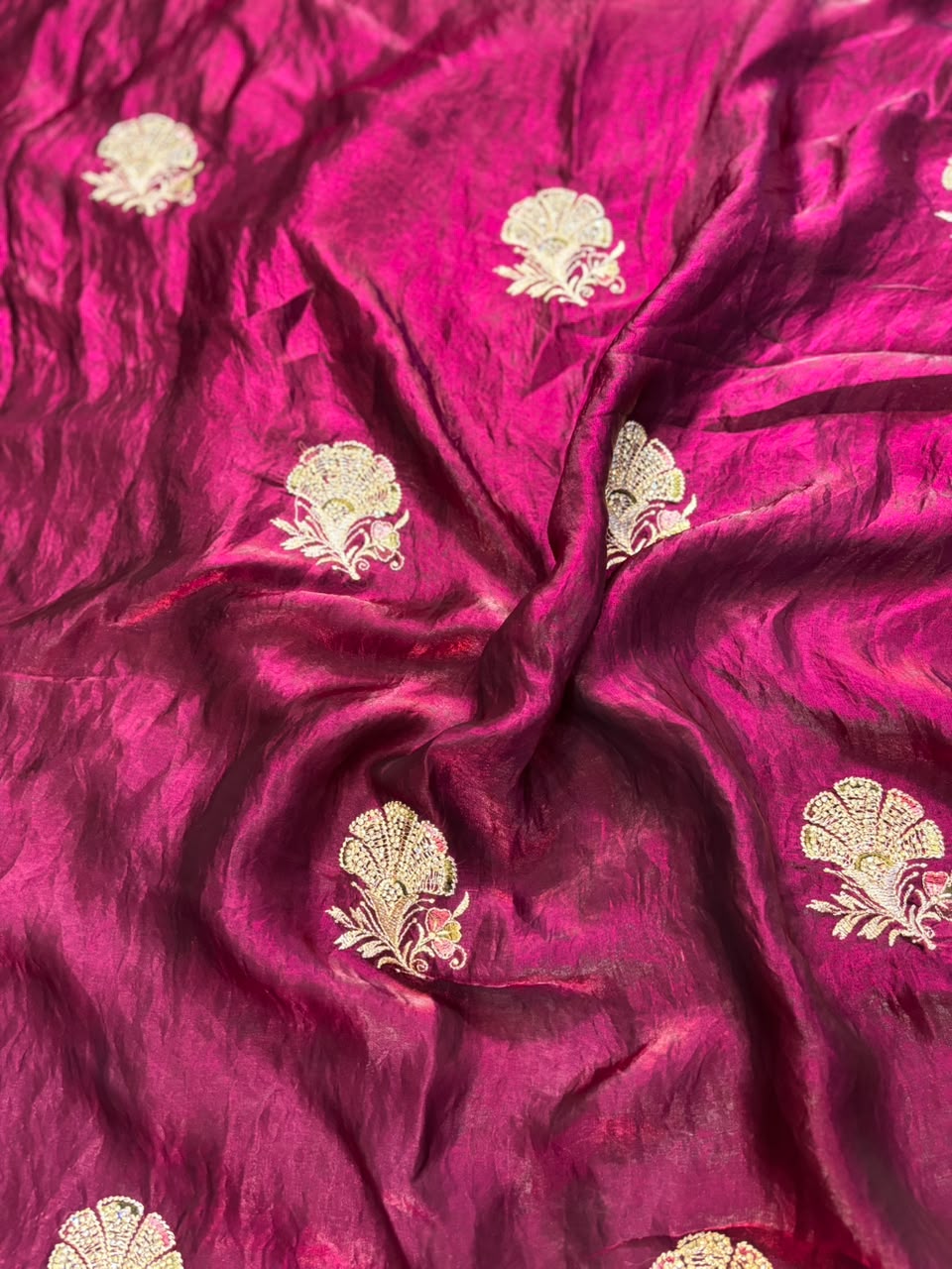 Royal Diamond Embroidered Designer Fancy Saree