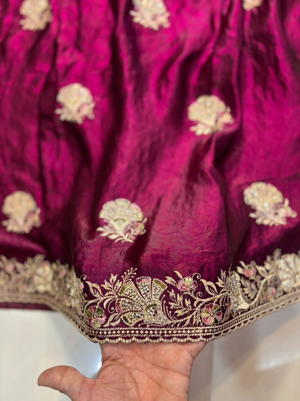 Royal Diamond Embroidered Designer Fancy Saree