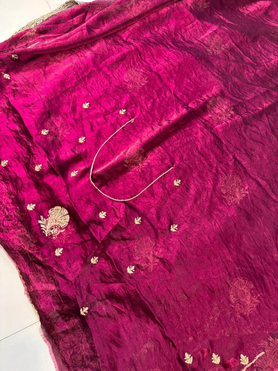 Royal Diamond Embroidered Designer Fancy Saree