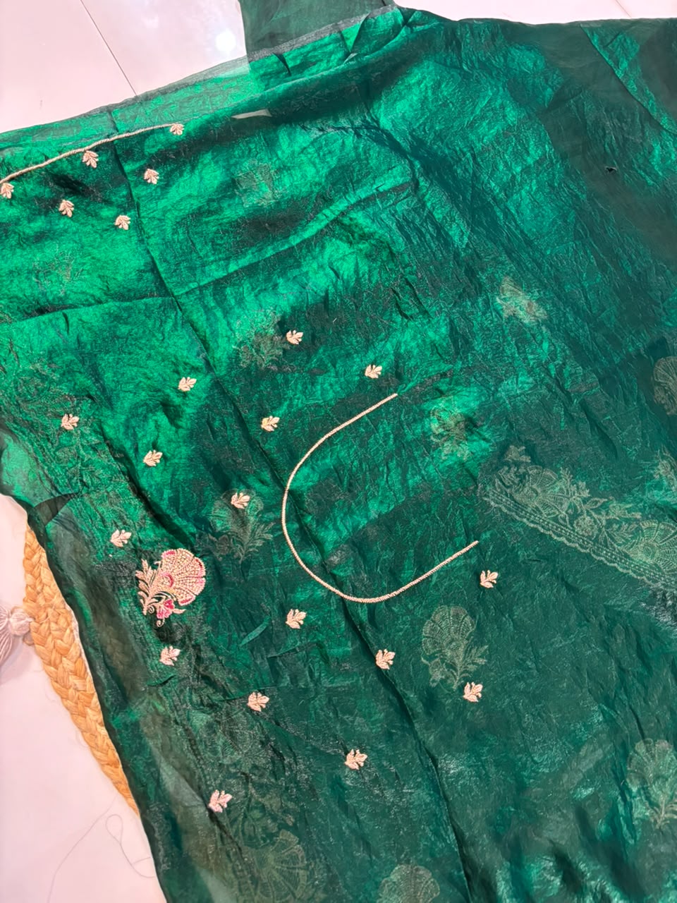 Royal Diamond Embroidered Designer Fancy Saree