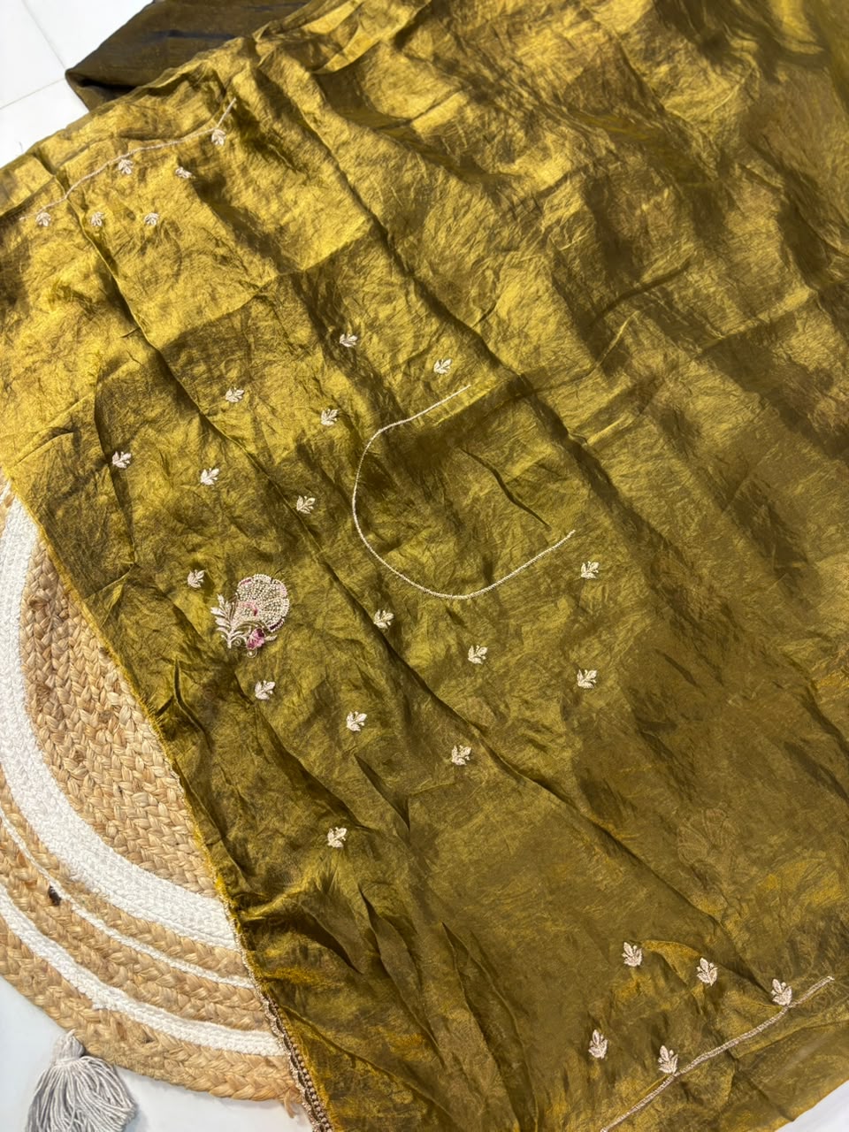 Royal Diamond Embroidered Designer Fancy Saree