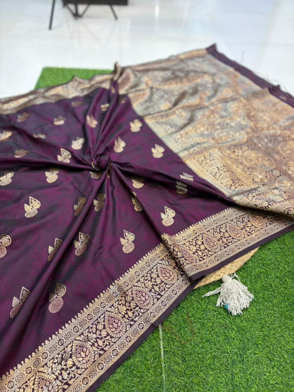Banarasi Paithani Silk Zari Kathpadar Saree