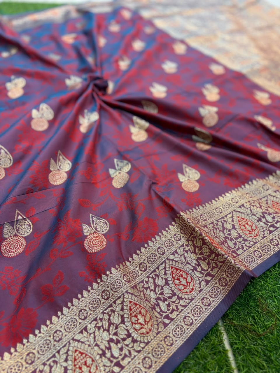 Banarasi Paithani Silk Zari Kathpadar Saree