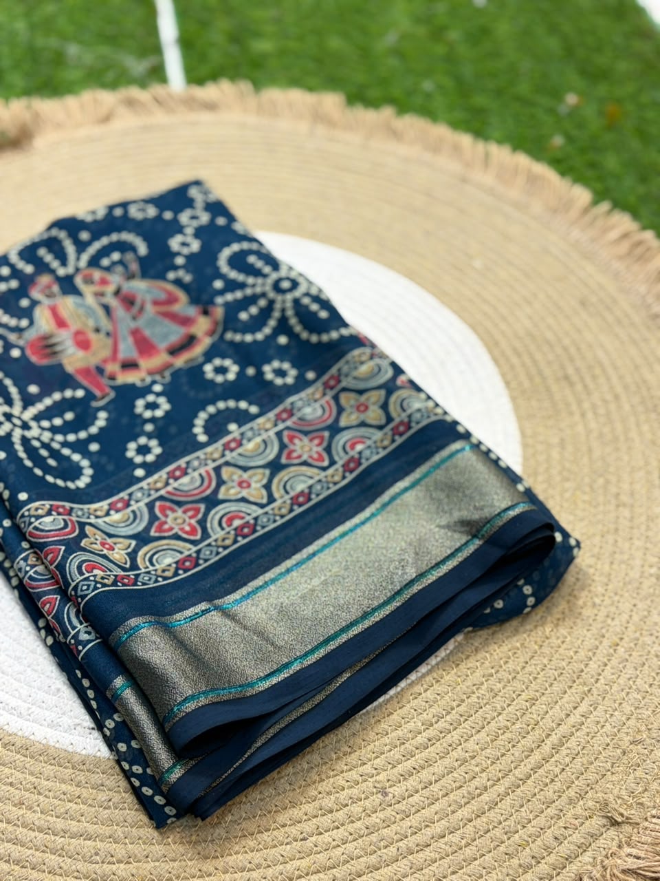 Navratri Special Bandhani Saree with Satin Border