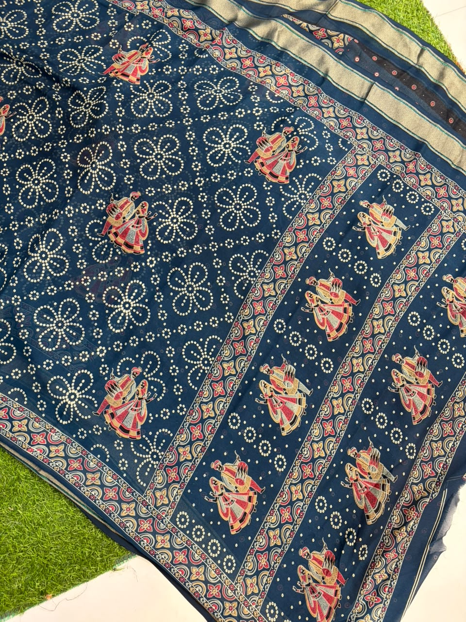Navratri Special Bandhani Saree with Satin Border