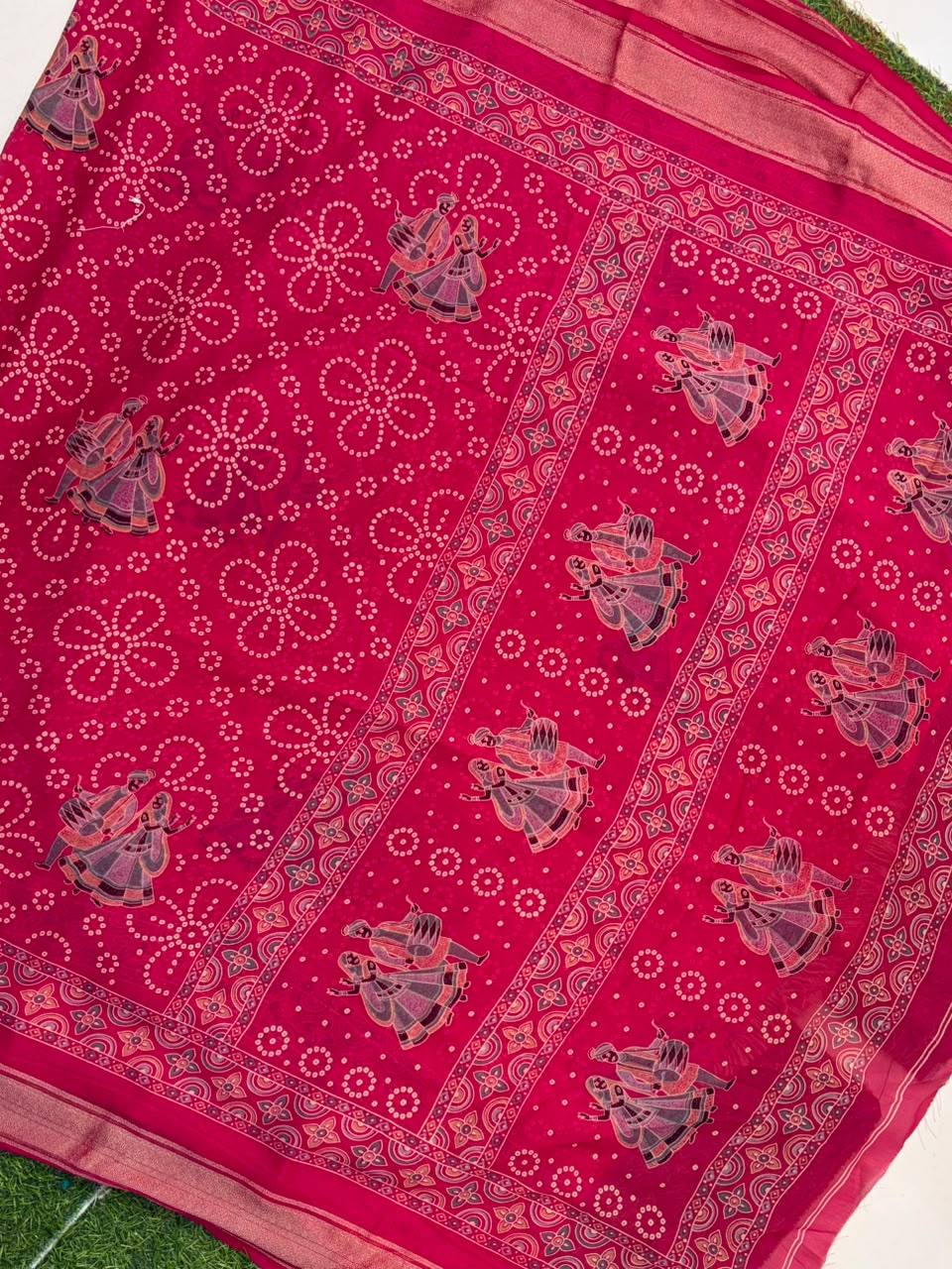 Navratri Special Bandhani Saree with Satin Border