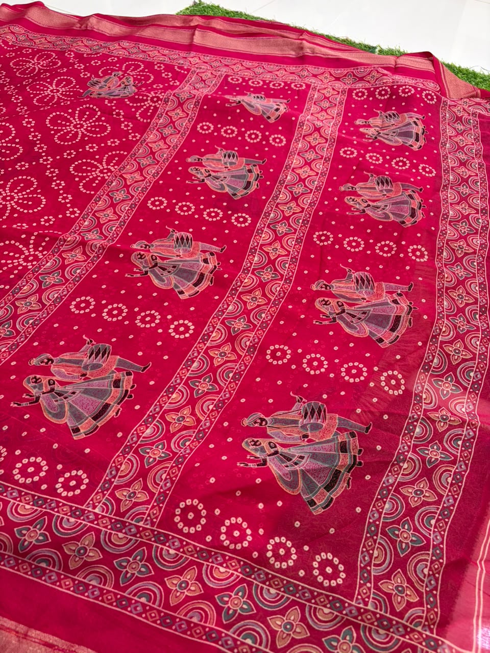 Navratri Special Bandhani Saree with Satin Border