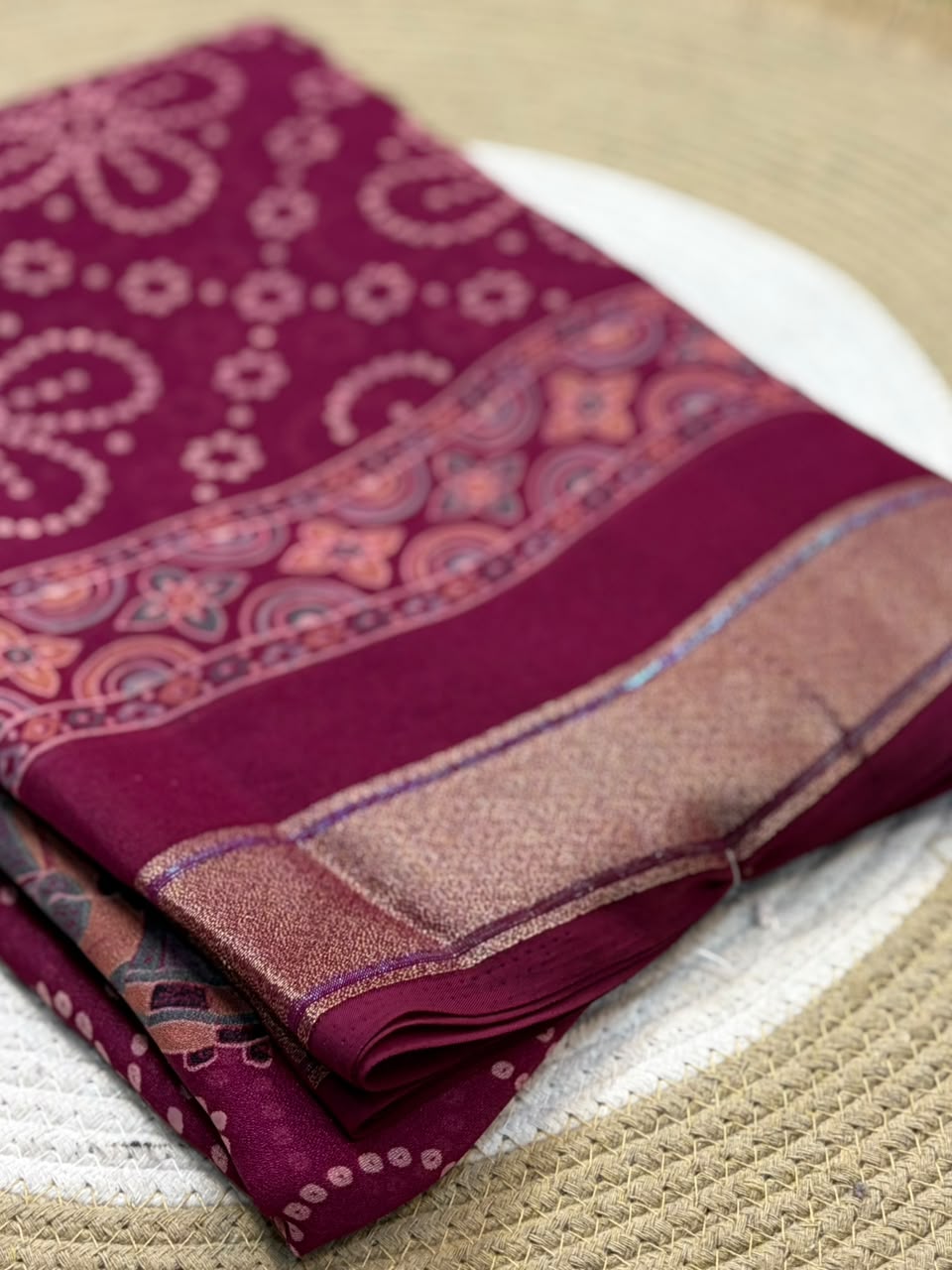 Navratri Special Bandhani Saree with Satin Border